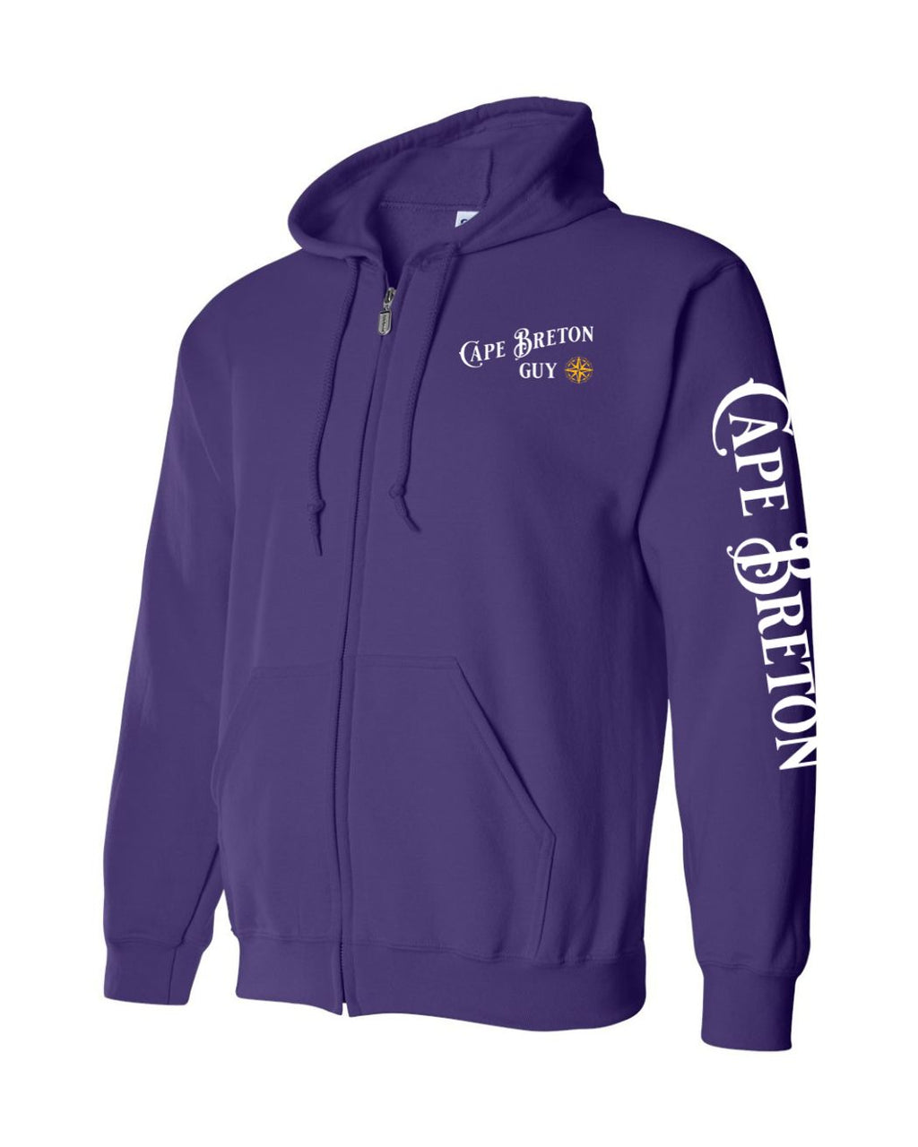 CB Guy Yellow Compass  Left Chest and Sleeve Zip Hoodie - Unisex