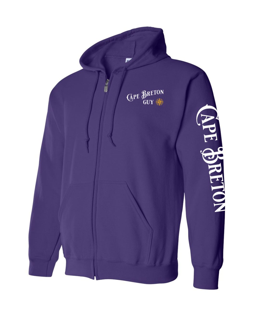 CB Guy Yellow Compass  Left Chest and Sleeve Zip Hoodie - Unisex