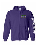 NFLD Saltwater Raised Left Chest And Sleeve Zip Hoodie - Unisex