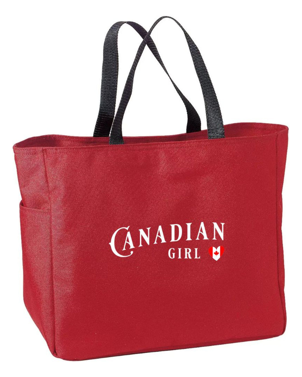 Canadian Girl Heart Flag Tote Bag