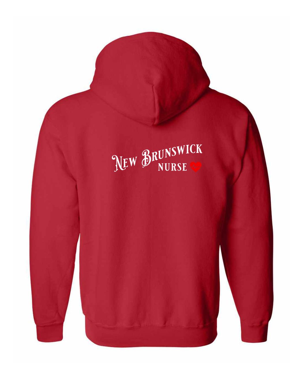 New Brunswick Nurse Left Chest and Back Zip Hoodie