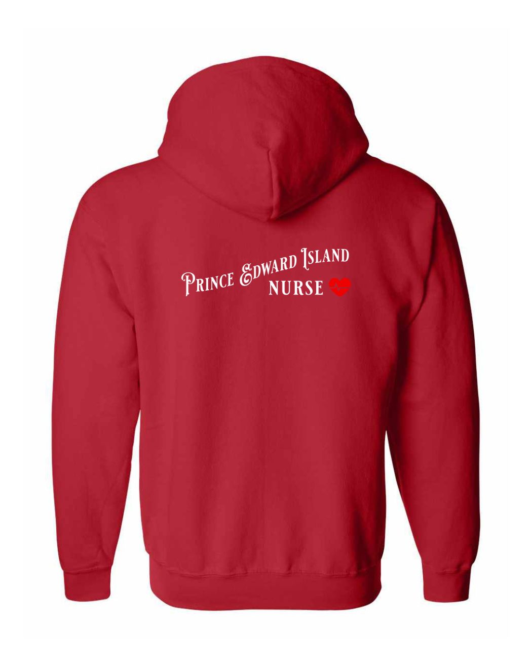 Prince Edward Island Nurse Left Chest and Back Zip Hoodie