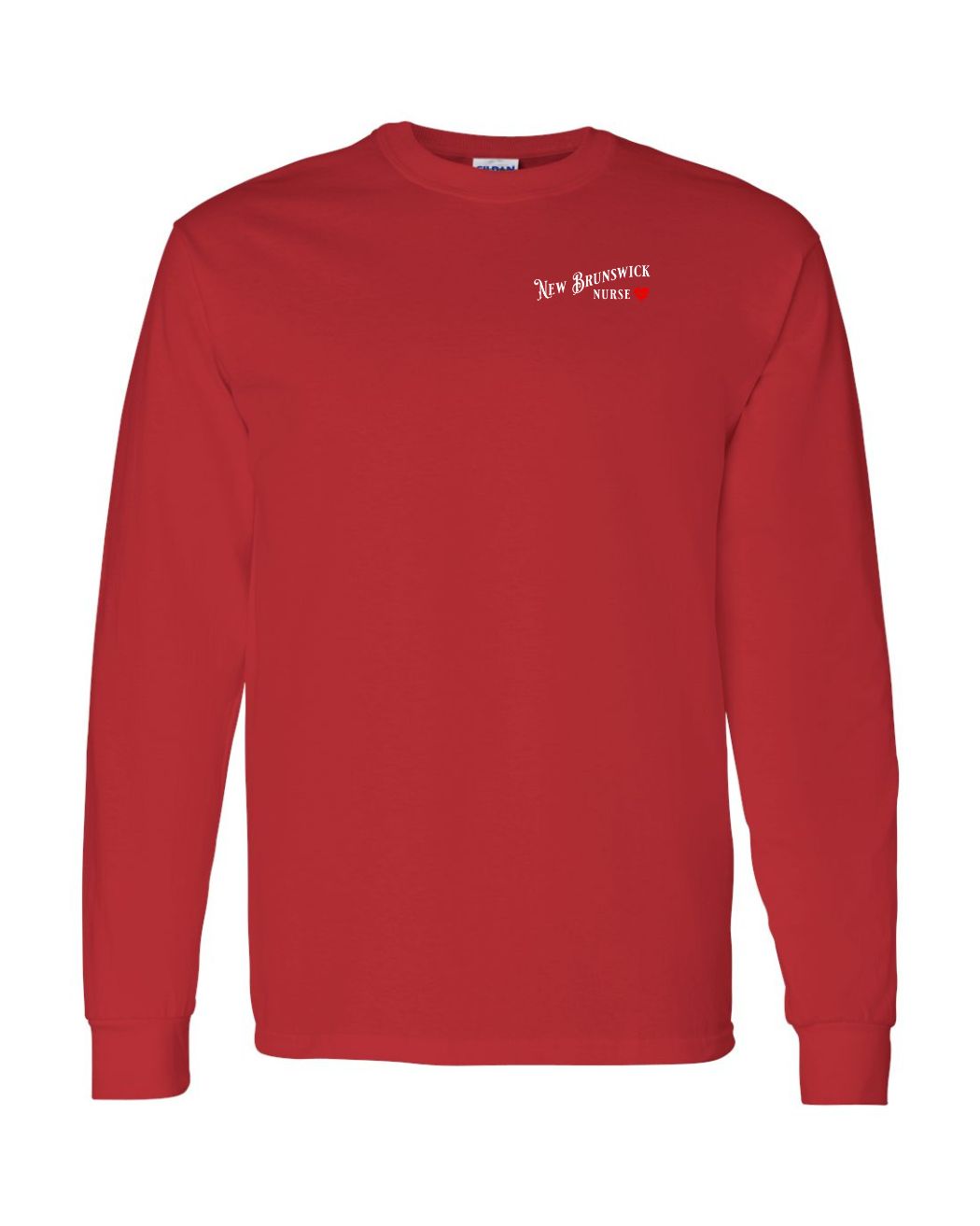 New Brunswick Nurse Left Chest and Back Long Sleeve
