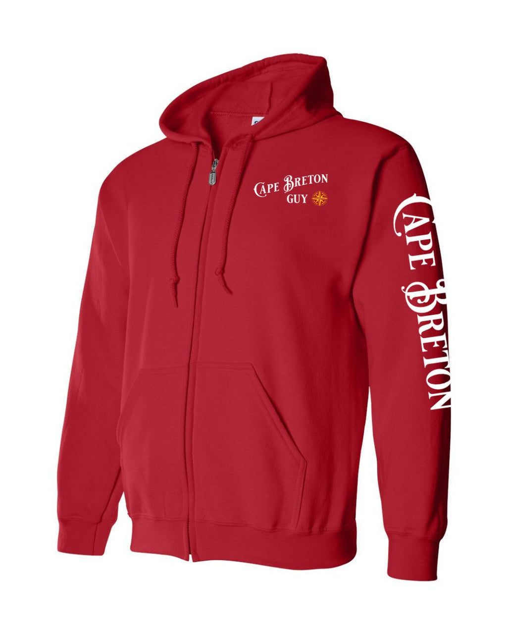 CB Guy Yellow Compass  Left Chest and Sleeve Zip Hoodie - Unisex