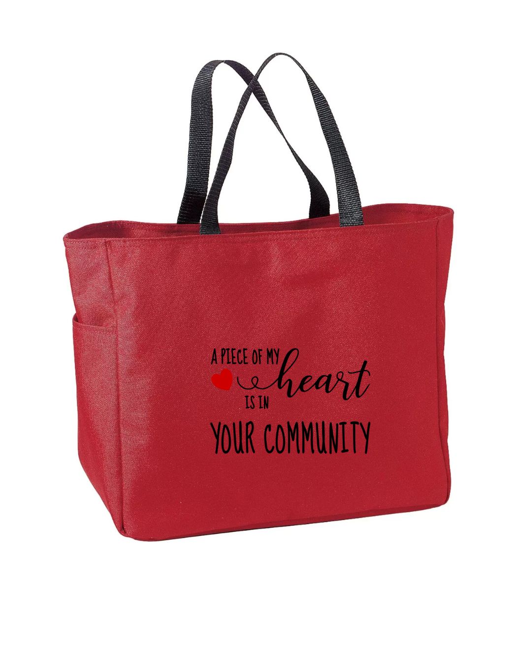 Custom A piece of my Heart your community Tote Bag
