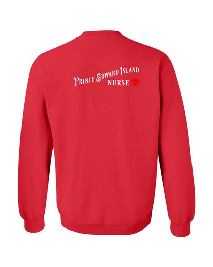 Prince Edward Island Nurse Left Chest and Back Sweatshirt