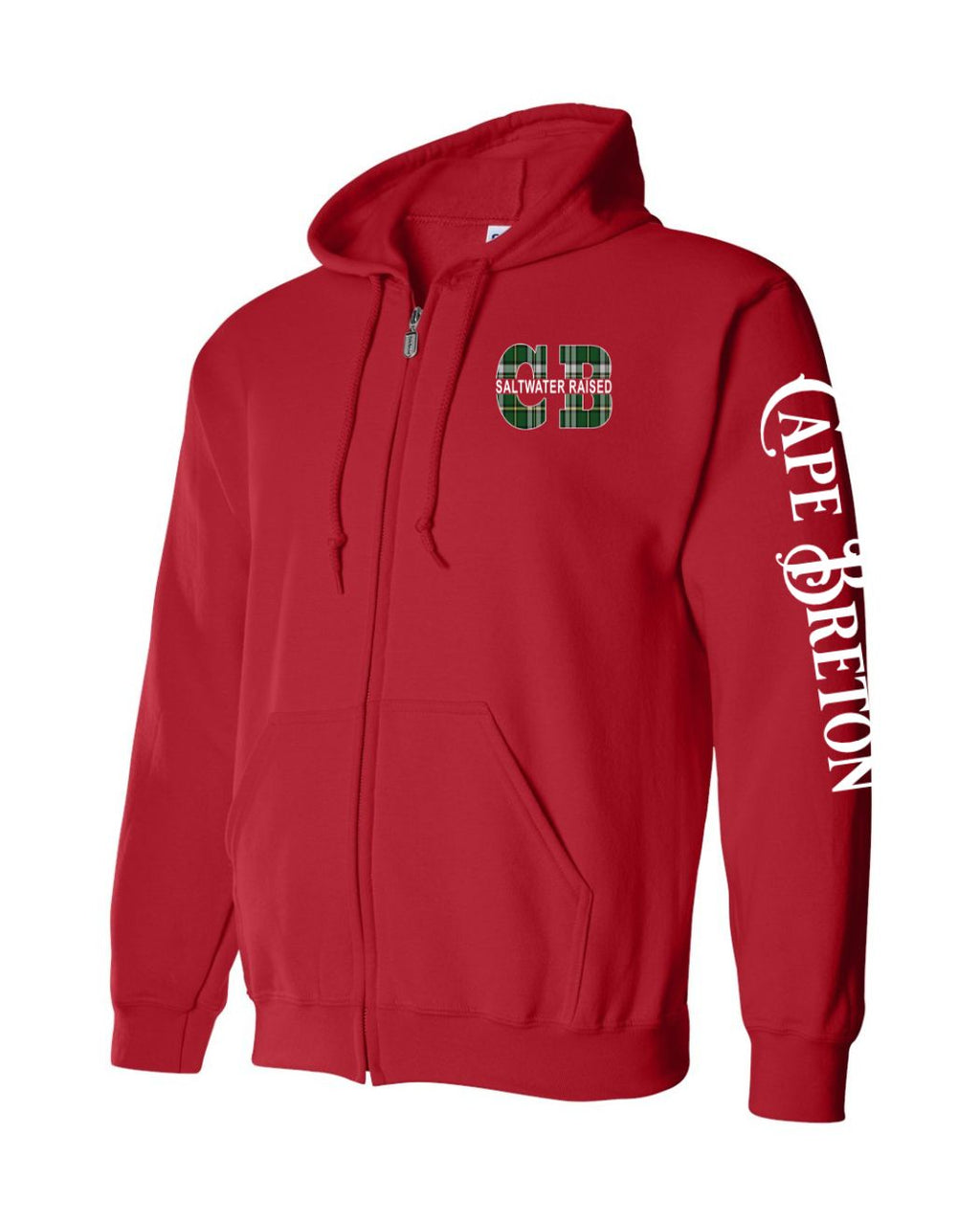CB Saltwater Raised Left Chest and Sleeve Zip Hoodie - Unisex