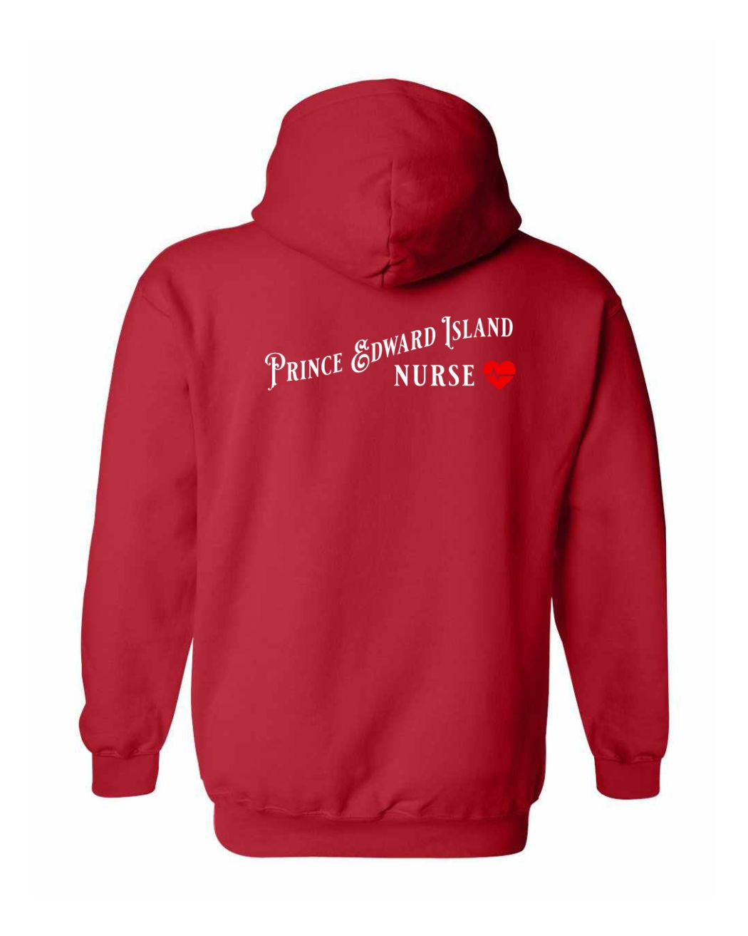 Prince Edward Island Nurse Left and Back Pullover Hoodie