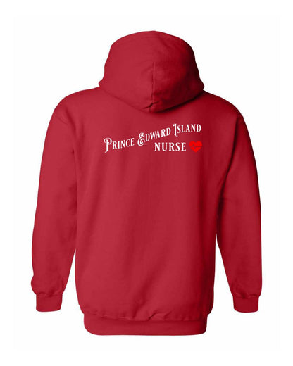 Prince Edward Island Nurse Left and Back Pullover Hoodie