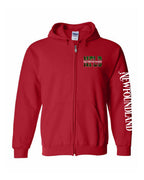 NFLD Saltwater Raised Left Chest And Sleeve Zip Hoodie - Unisex