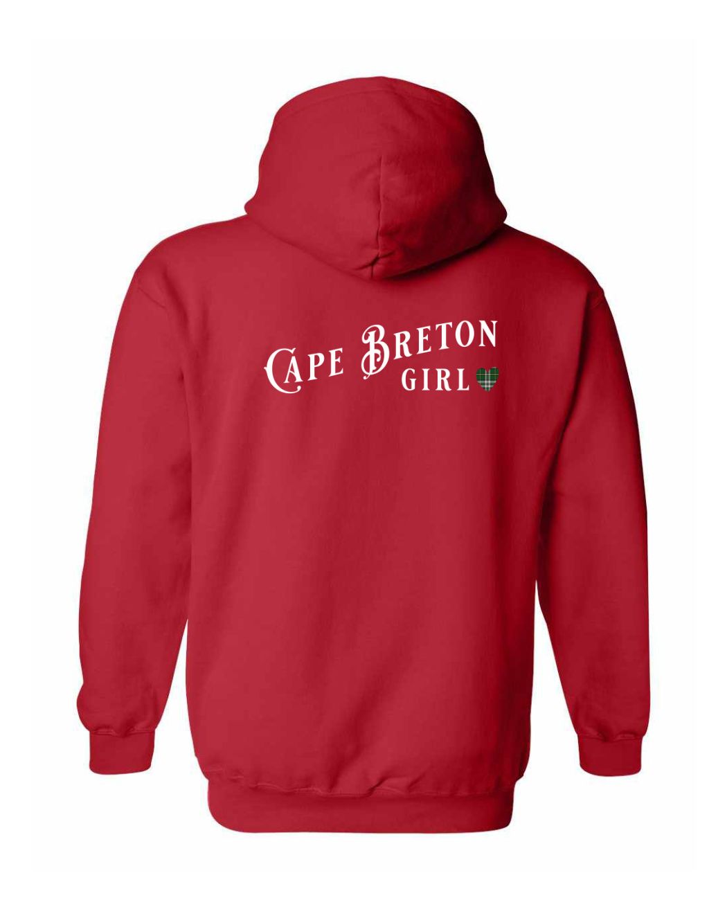 Cape Breton Girl Tartan Left Chest and Back Pullover Hoodie