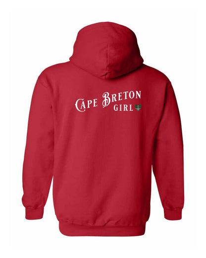 Cape Breton Girl Tartan Left Chest and Back Pullover Hoodie