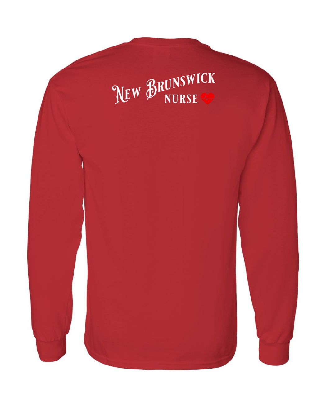 New Brunswick Nurse Left Chest and Back Long Sleeve