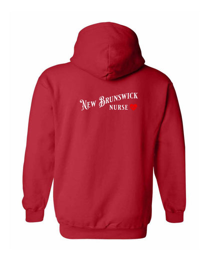 New Brunswick Nurse Left Chest and Back Pullover Hoodie