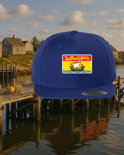 New Brunswick Flag Patch Flat Brim Hat