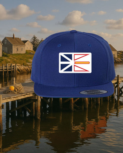 Newfoundland Flag Patch Flat Brim Hat