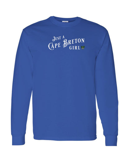 Just a Cape Breton Girl Tartan Left Chest Long Sleeve Tee