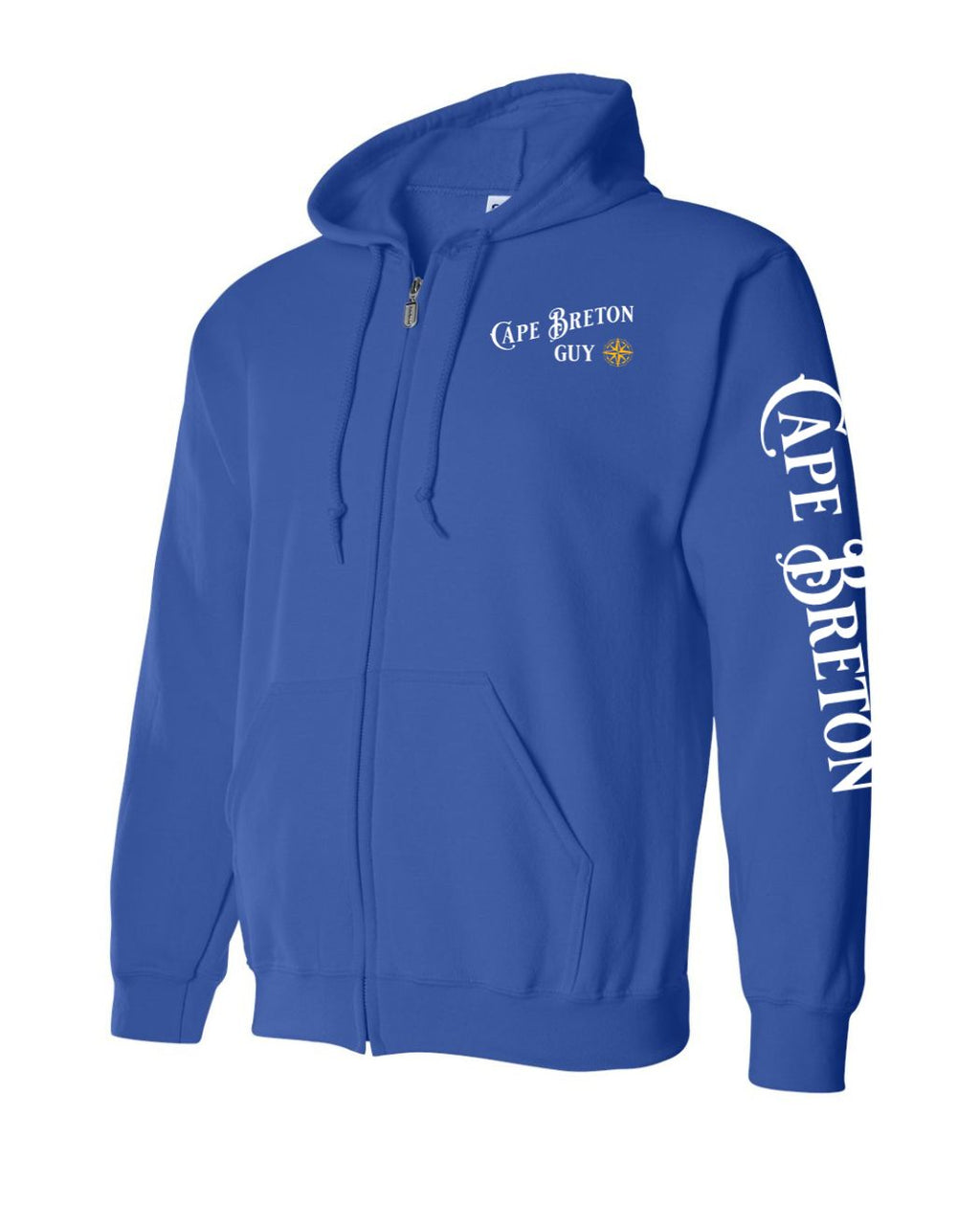 CB Guy Yellow Compass  Left Chest and Sleeve Zip Hoodie - Unisex
