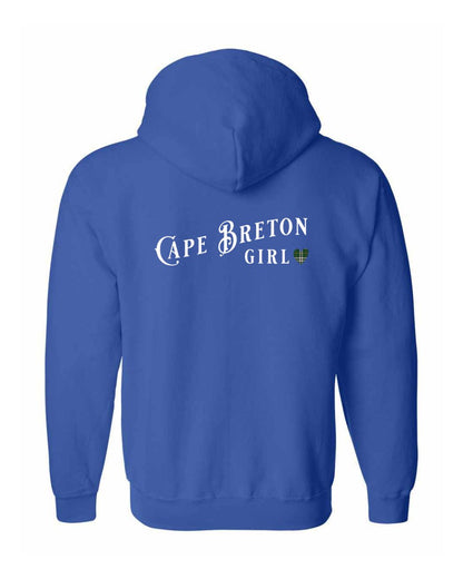 Cape Breton Girl Tartan Left Chest and Back Zip Hoodie