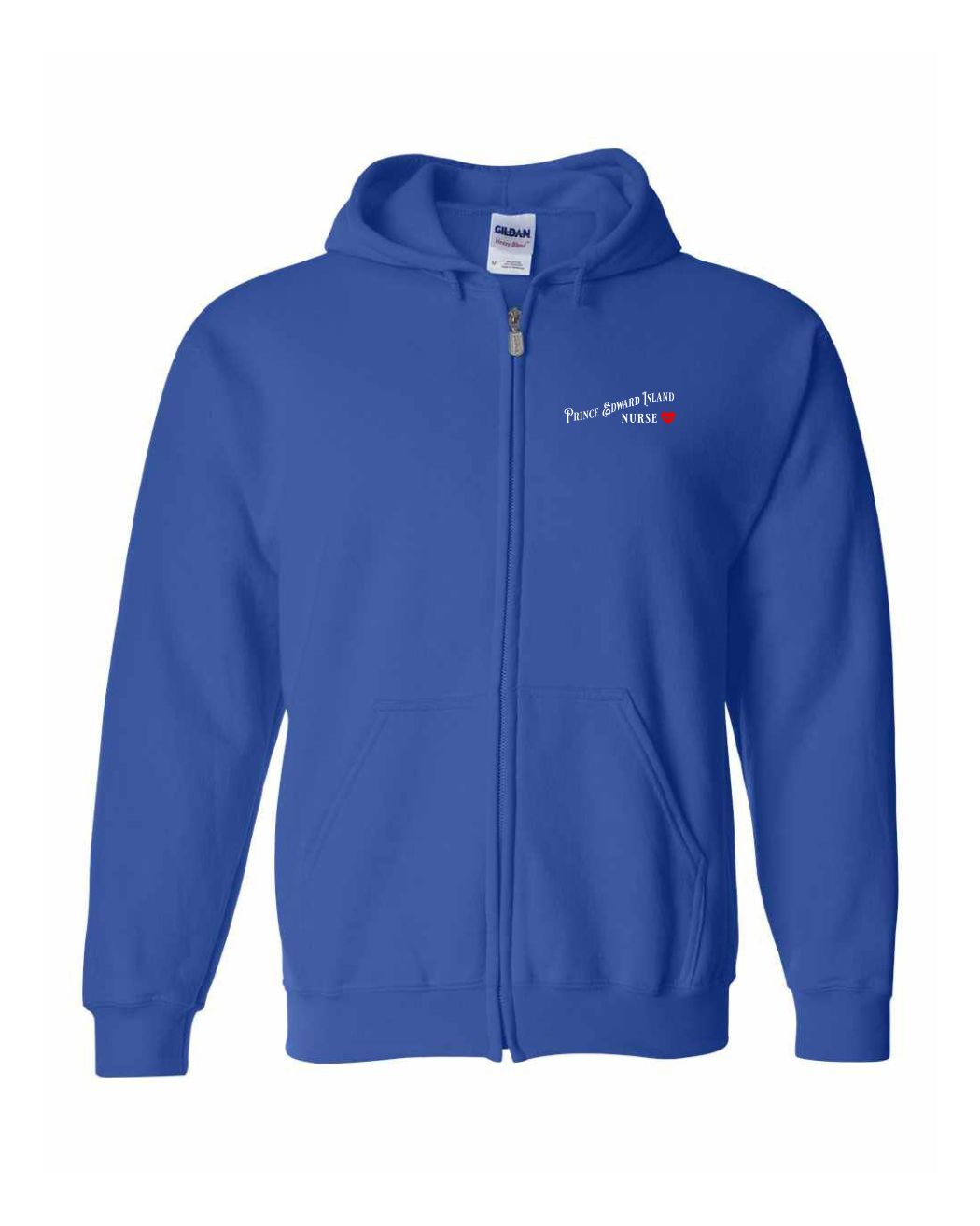 PEI Nurse Left Chest and Back Zip Hoodie - Unisex