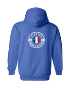 Acadian Born and Raised Acadian Flag Center - Left Chest and Back Zip Hoodie - Unisex