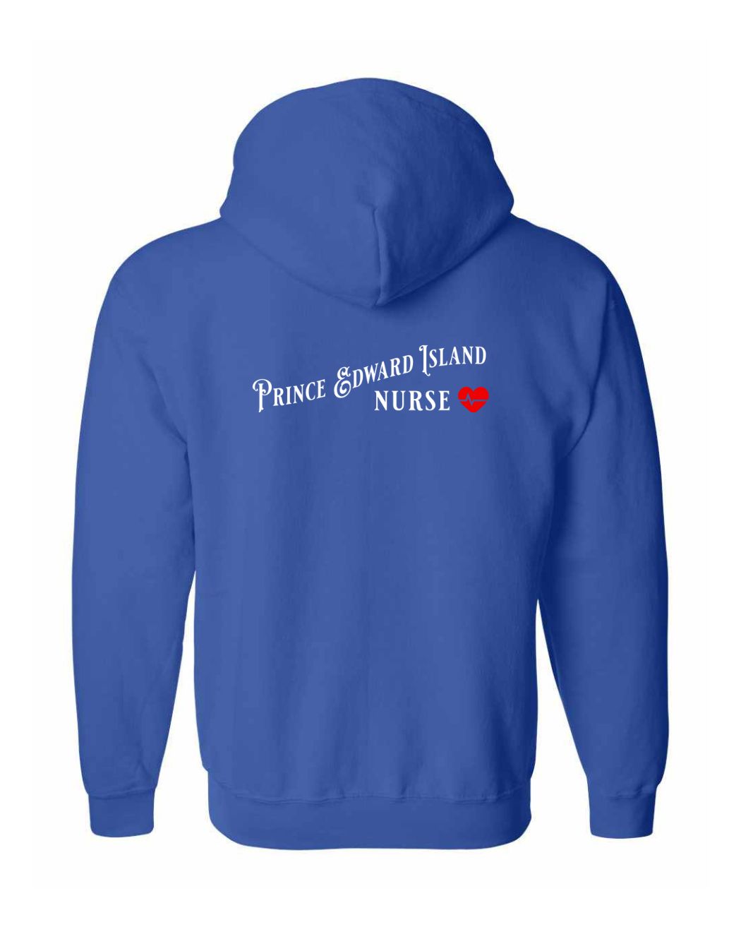 Prince Edward Island Nurse Left Chest and Back Zip Hoodie