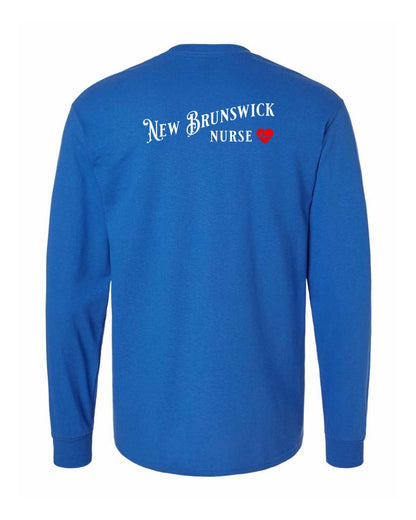 New Brunswick Nurse Left Chest and Back Long Sleeve