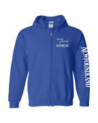 A piece of My heart in NFLD (Red Heart) Left Chest And Sleeve Zip Hoodie - Unisex