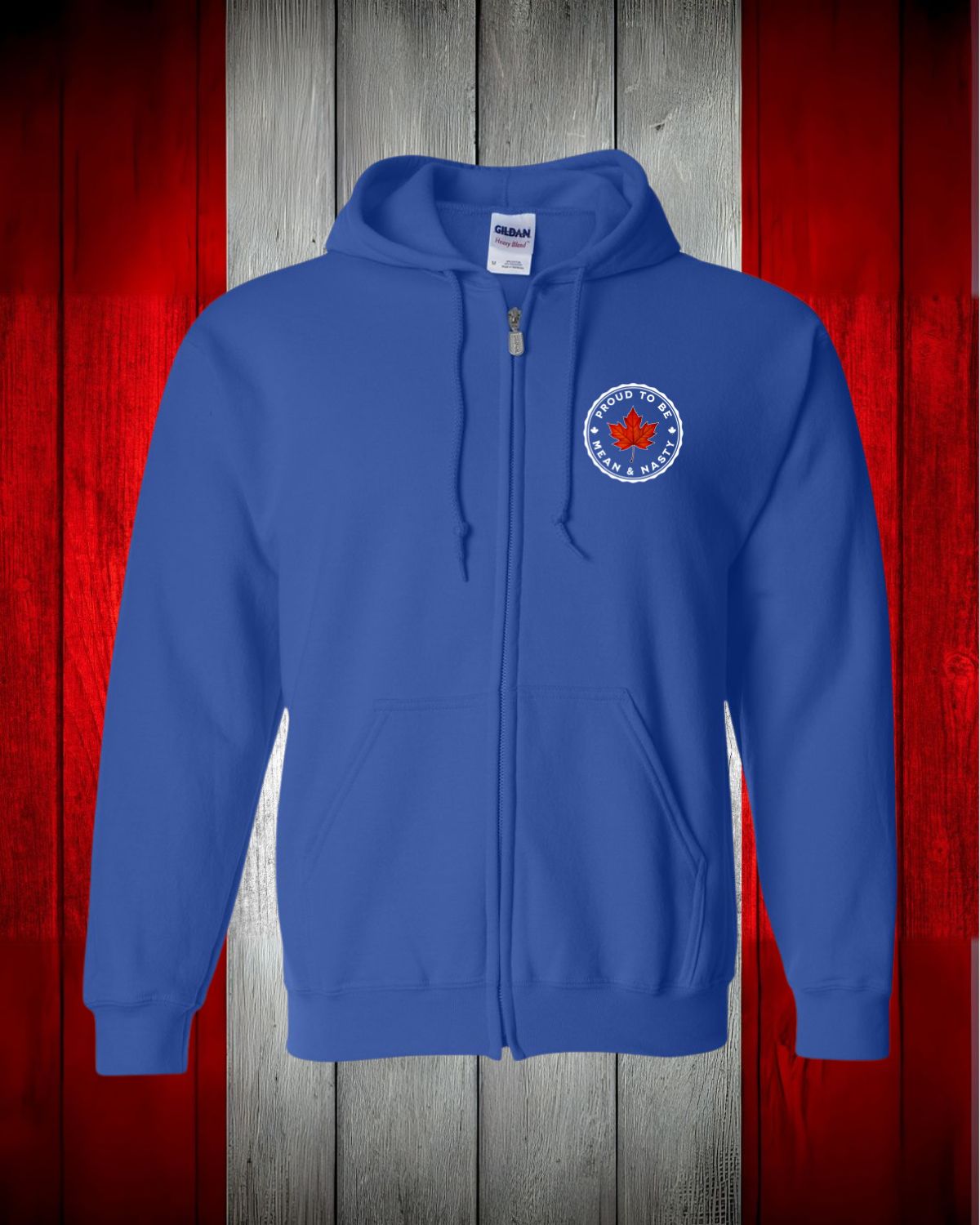 Proud to be Mean and Nasty Leaf Zip Hoodie