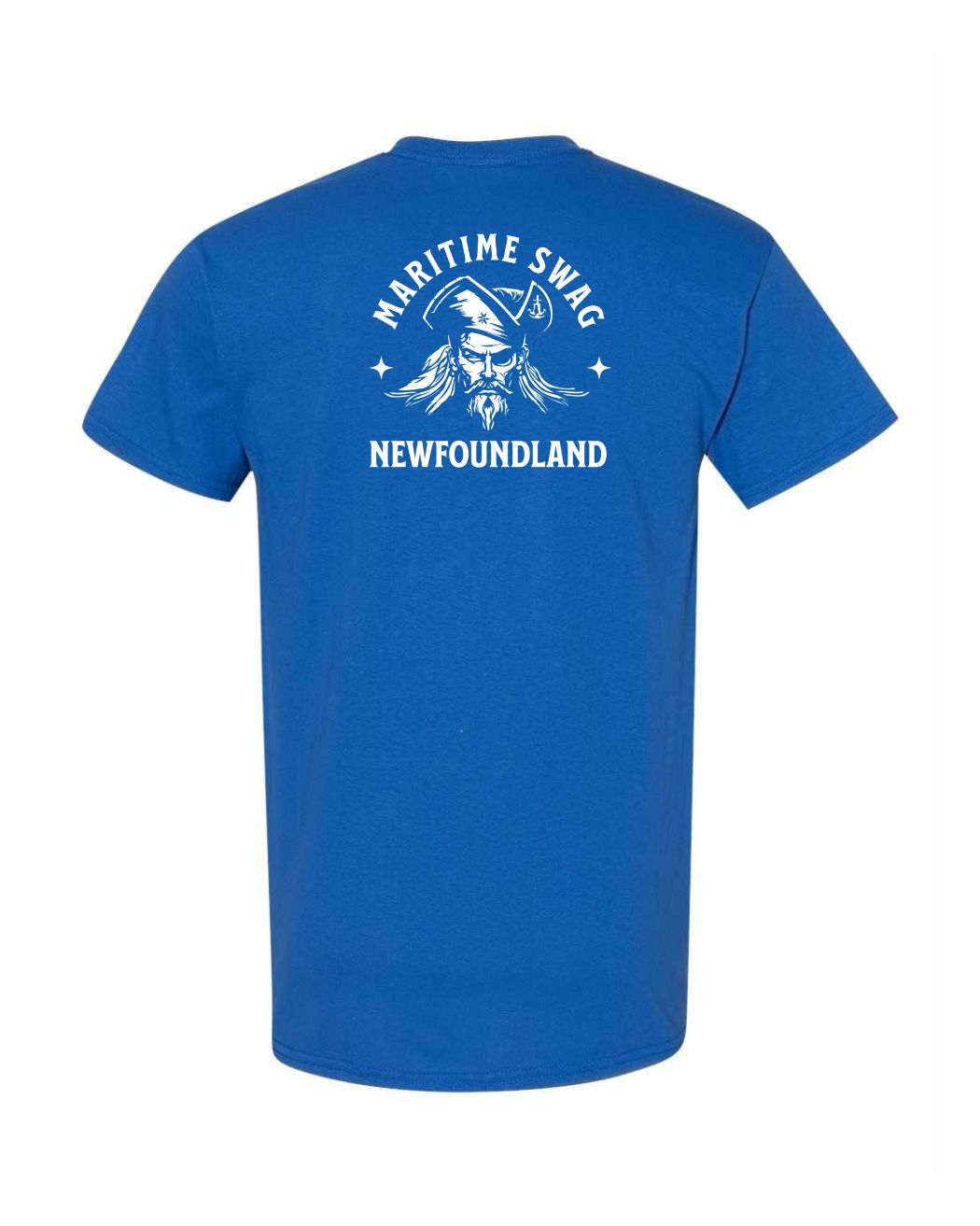 Maritime Swag NFLD Pirate Left Chest and Back Men's Tee
