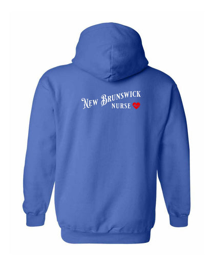 New Brunswick Nurse Left Chest and Back Pullover Hoodie
