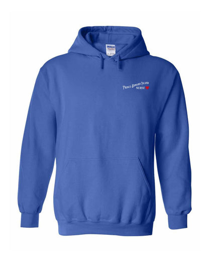 Prince Edward Island Nurse Left and Back Pullover Hoodie