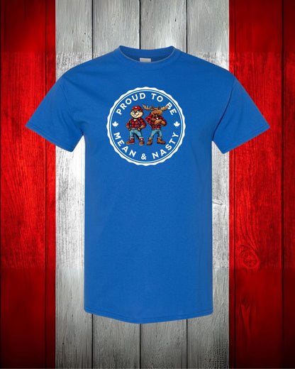 Proud to be Mean & Nasty Moose & Beaver Men's Tee