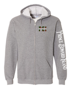 Saltwater Raised PEI Left Chest and Sleeve Zip Hoodie - Unisex