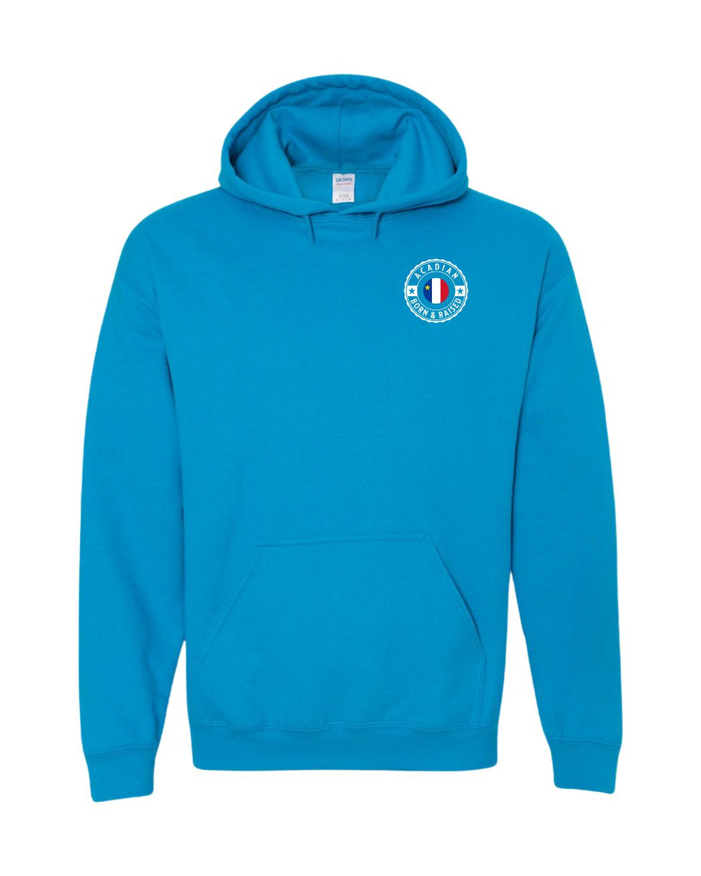 Acadian Born And Raised Left Chest and Back Pullover Hoodie - Unisex