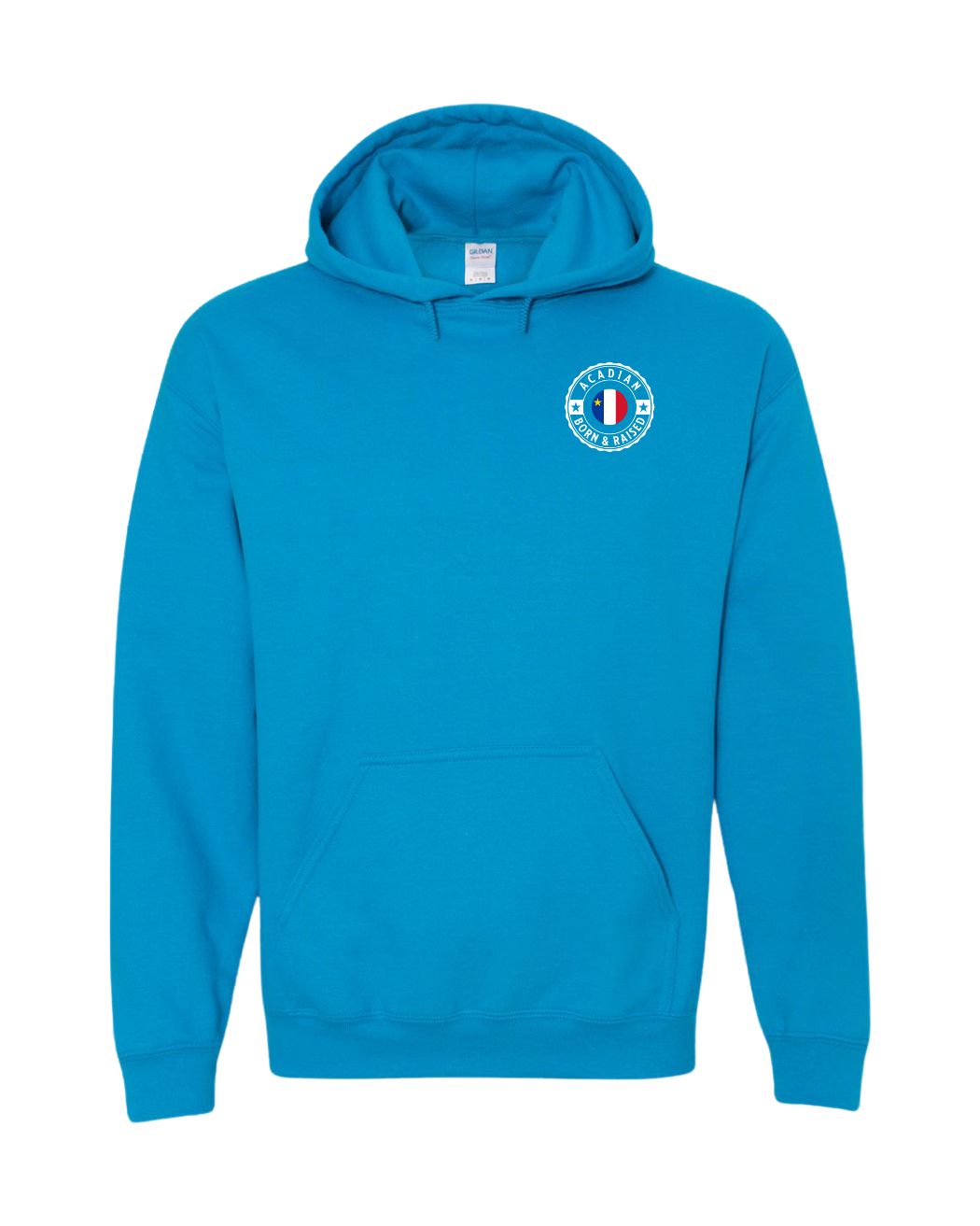 Acadian Born And Raised Left Chest and Back Pullover Hoodie - Unisex