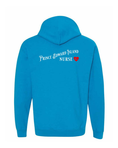 Prince Edward Island Nurse Left and Back Pullover Hoodie