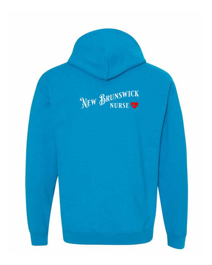 New Brunswick Nurse Left Chest and Back Pullover Hoodie