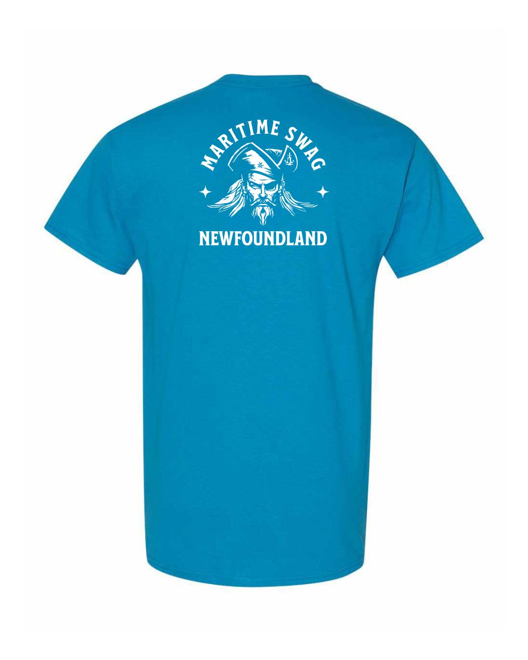 Maritime Swag NFLD Pirate Left Chest and Back Men's Tee