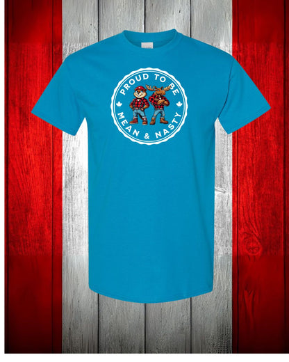 Proud to be Mean & Nasty Moose & Beaver Men's Tee