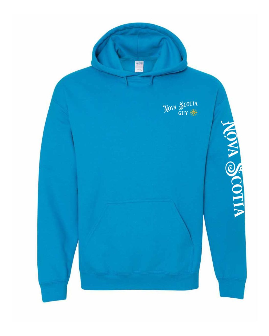 NS Guy Yellow Compass Left Chest and Sleeve Pullover Hoodie - Unisex