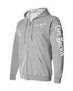 CB Guy Yellow Compass  Left Chest and Sleeve Zip Hoodie - Unisex