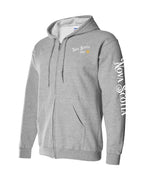 NS Guy Yellow Compass Left Chest and Sleeve Zip Hoodie - Unisex