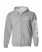 A piece of My heart in NFLD (Red Heart) Left Chest And Sleeve Zip Hoodie - Unisex