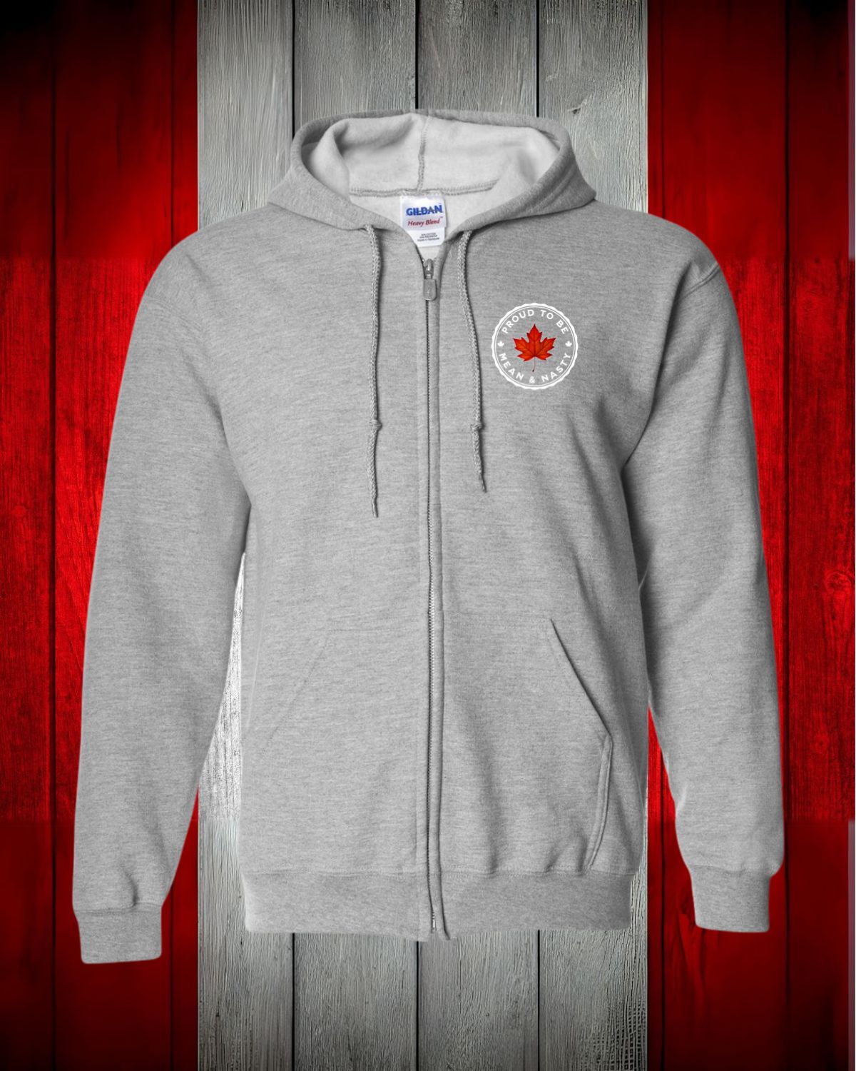 Proud to be Mean and Nasty Leaf Zip Hoodie