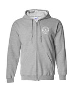 Fier D'etre Acadien White Design Left Chest Only French Zip Hoodie - Unisex
