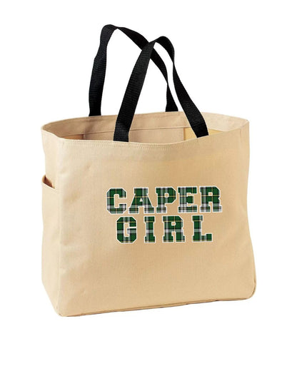Caper Girl tartan lettering Tote Bag