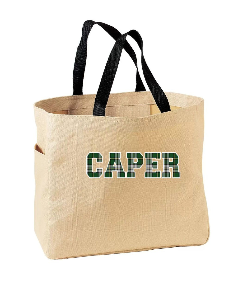 Caper Tartan Tote Bag