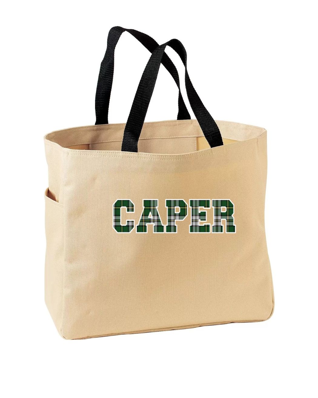 Caper Tartan Tote Bag