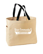 Custom Your Community Swoop Labrador Tote Bag